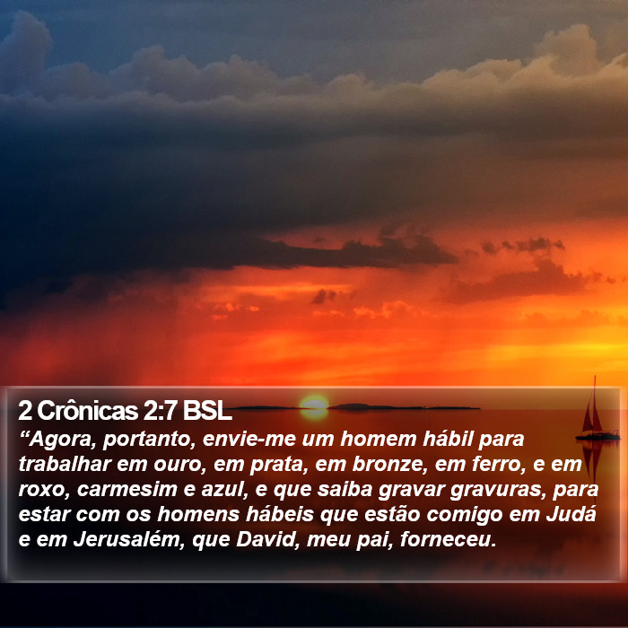2 Crônicas 2:7 BSL Bible Study