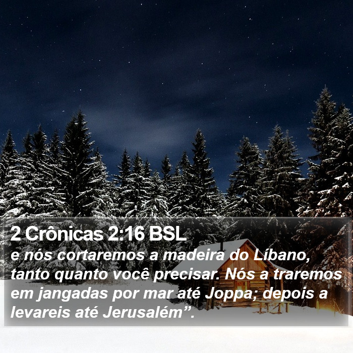 2 Crônicas 2:16 BSL Bible Study