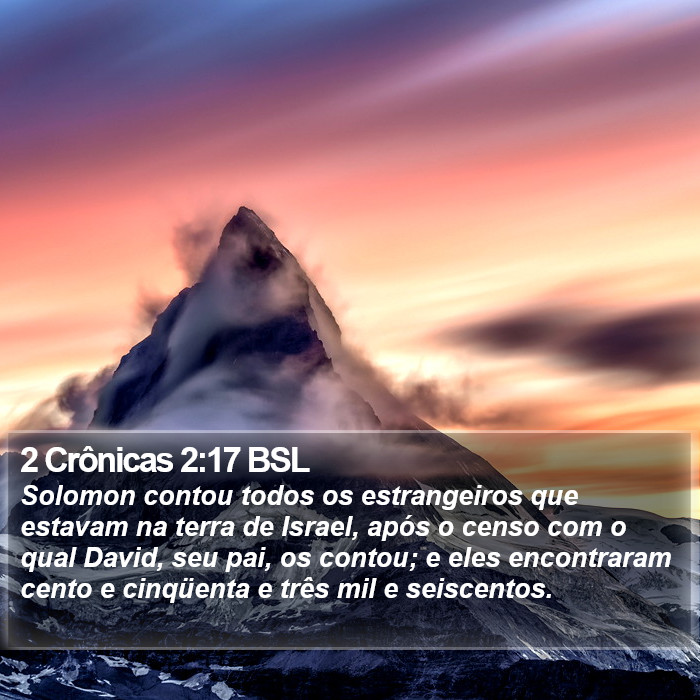 2 Crônicas 2:17 BSL Bible Study