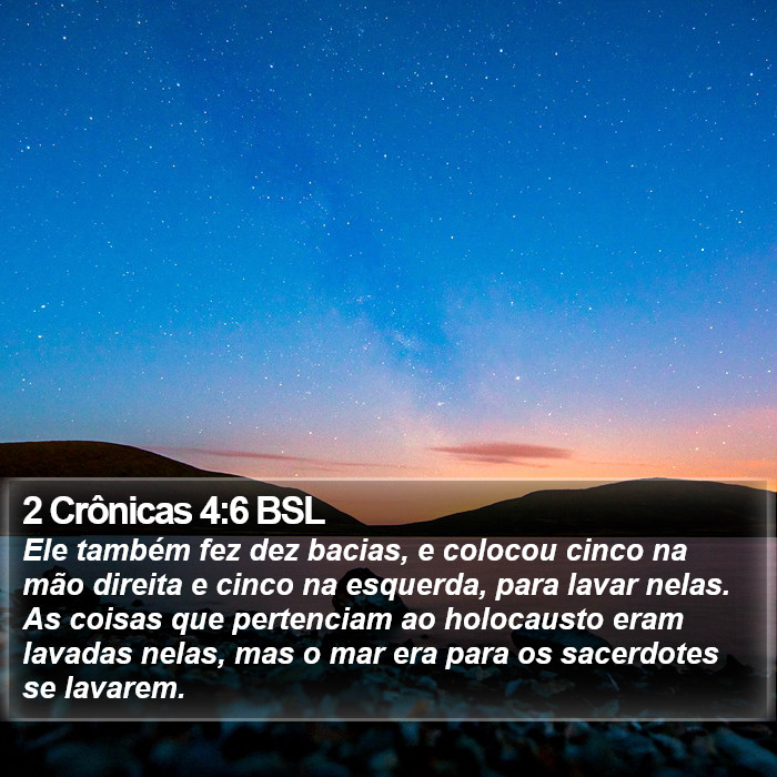 2 Crônicas 4:6 BSL Bible Study