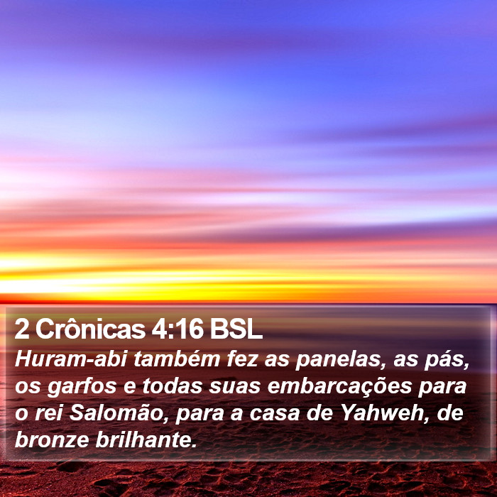 2 Crônicas 4:16 BSL Bible Study