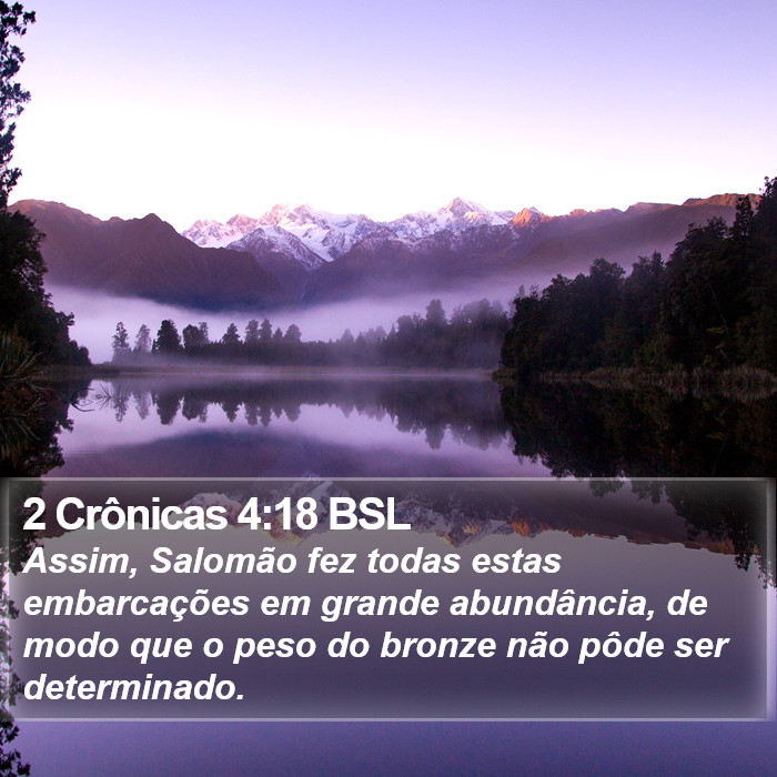 2 Crônicas 4:18 BSL Bible Study
