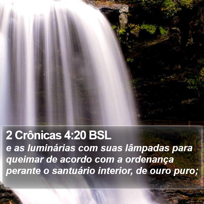 2 Crônicas 4:20 BSL Bible Study