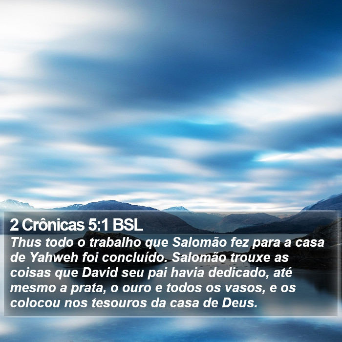 2 Crônicas 5:1 BSL Bible Study