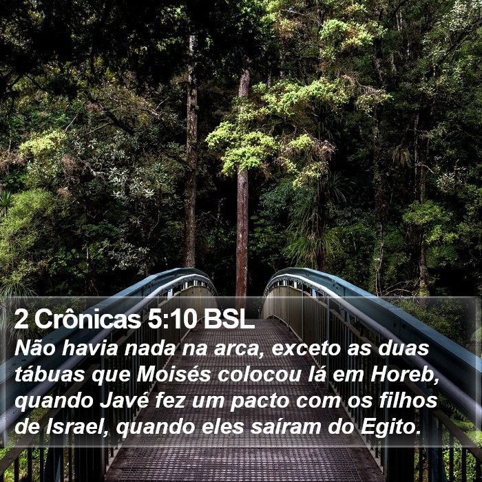 2 Crônicas 5:10 BSL Bible Study
