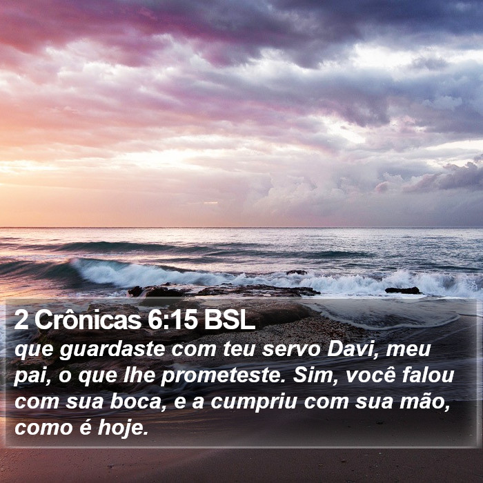 2 Crônicas 6:15 BSL Bible Study