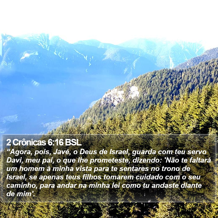 2 Crônicas 6:16 BSL Bible Study