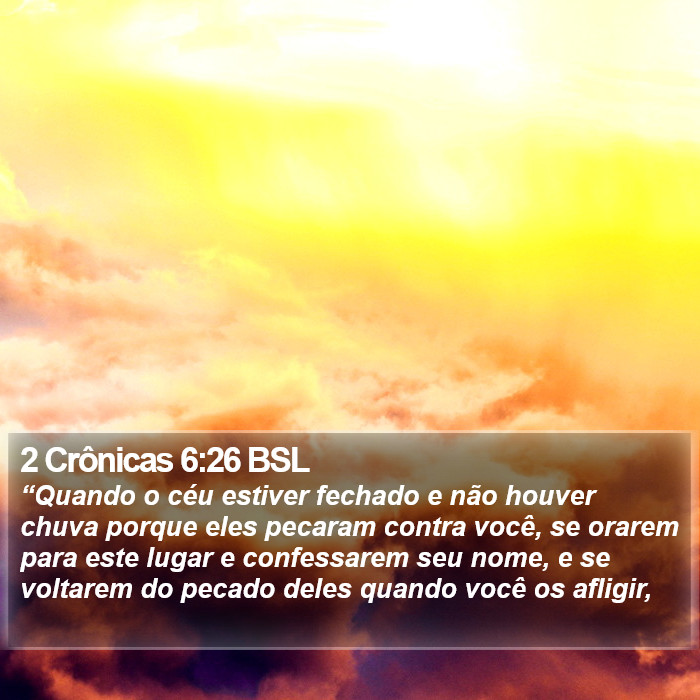 2 Crônicas 6:26 BSL Bible Study