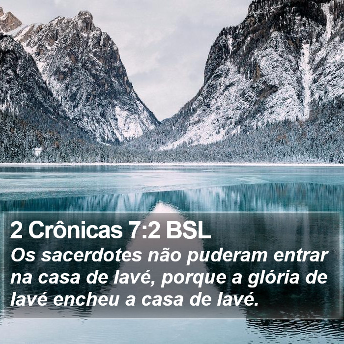 2 Crônicas 7:2 BSL Bible Study