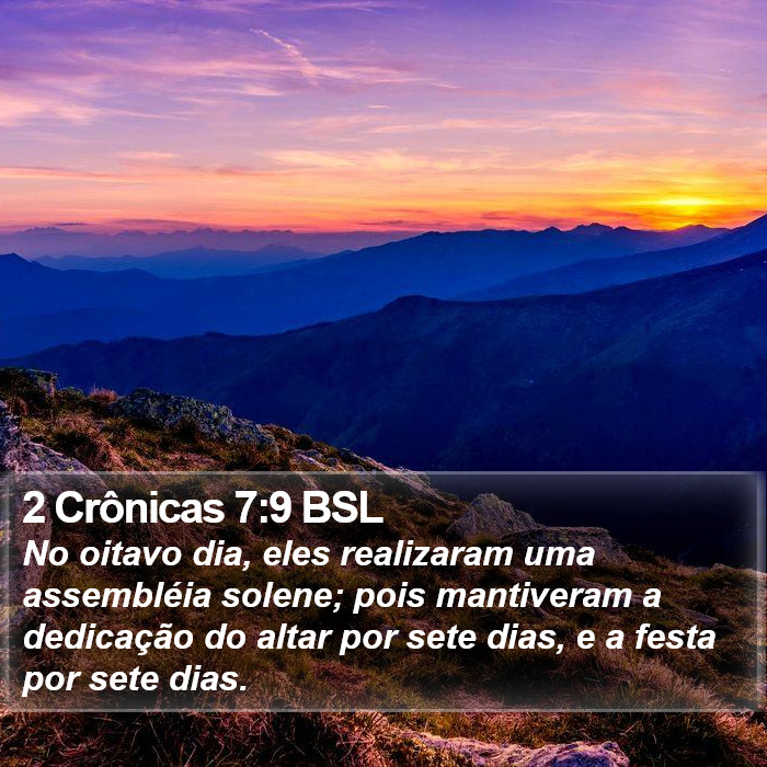 2 Crônicas 7:9 BSL Bible Study