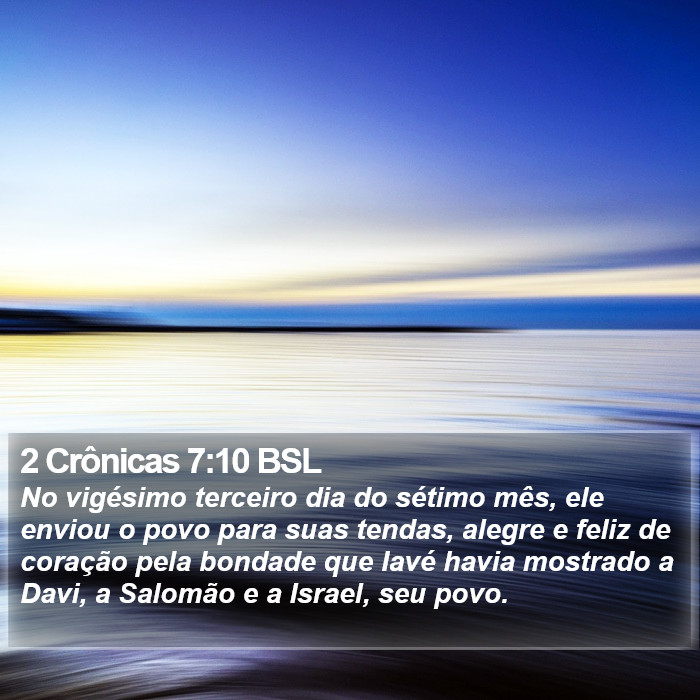 2 Crônicas 7:10 BSL Bible Study