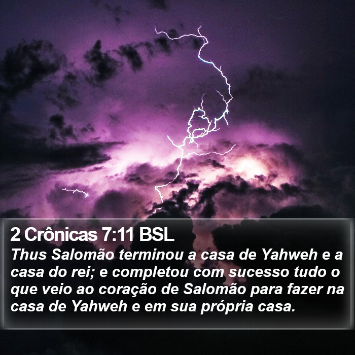 2 Crônicas 7:11 BSL Bible Study