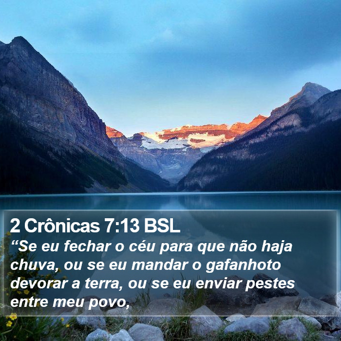 2 Crônicas 7:13 BSL Bible Study