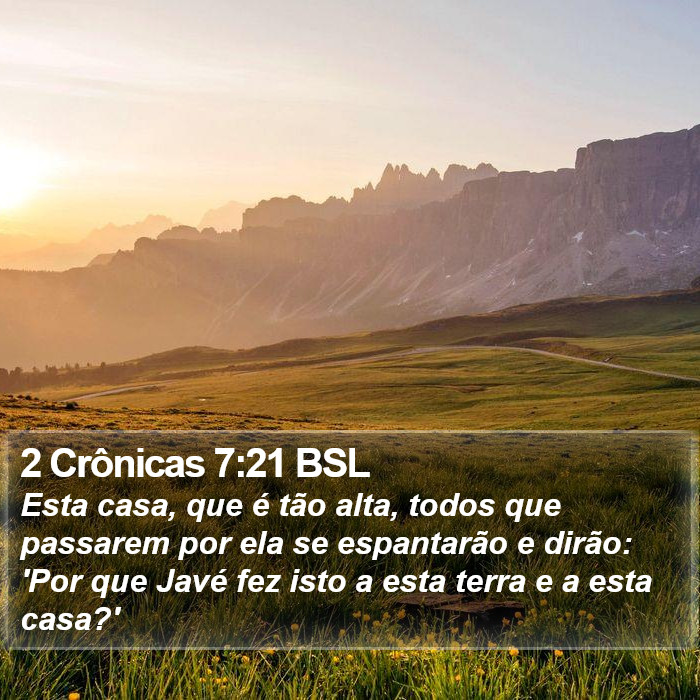 2 Crônicas 7:21 BSL Bible Study