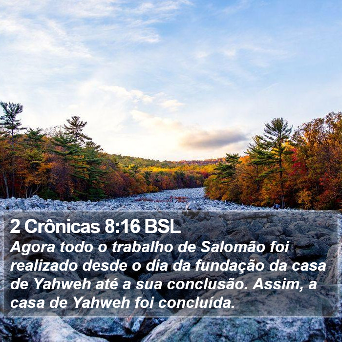 2 Crônicas 8:16 BSL Bible Study