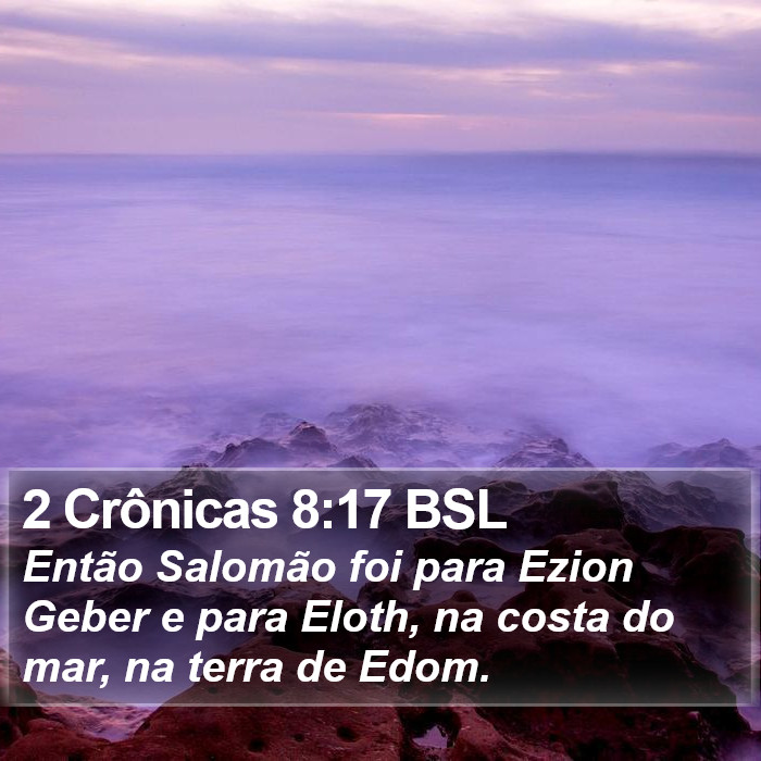 2 Crônicas 8:17 BSL Bible Study