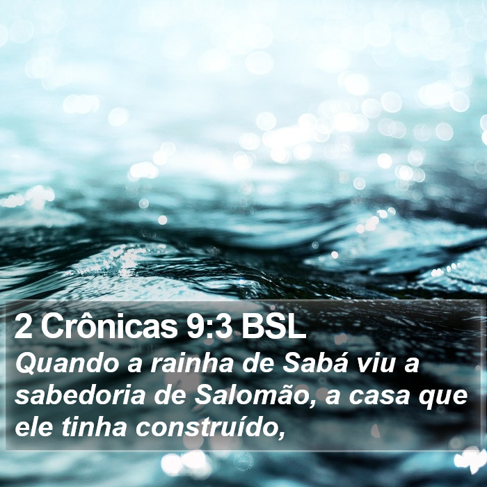 2 Crônicas 9:3 BSL Bible Study