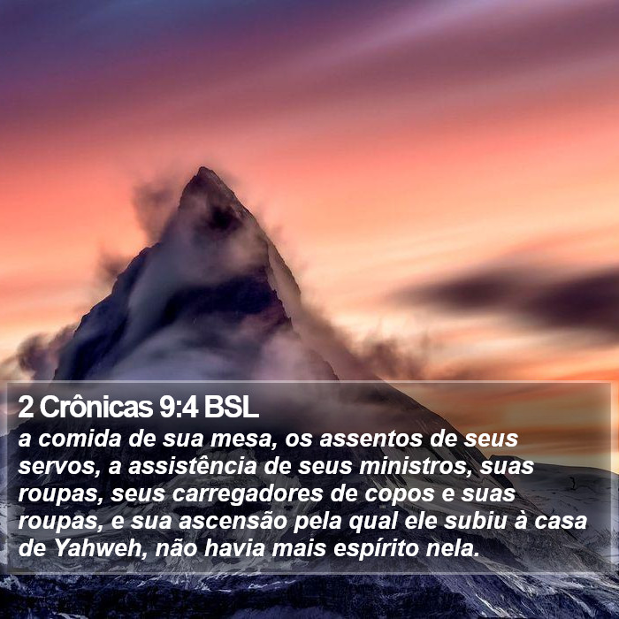 2 Crônicas 9:4 BSL Bible Study