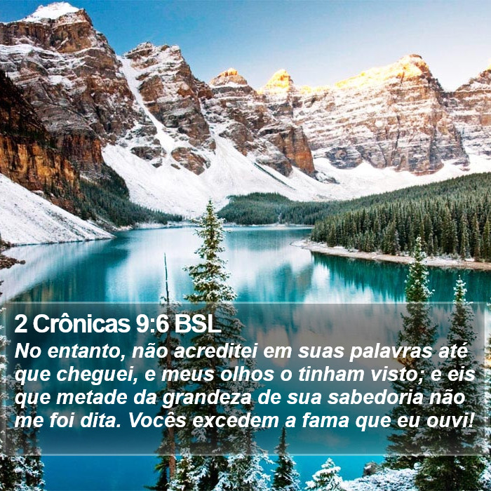 2 Crônicas 9:6 BSL Bible Study