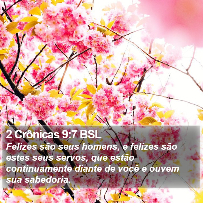 2 Crônicas 9:7 BSL Bible Study