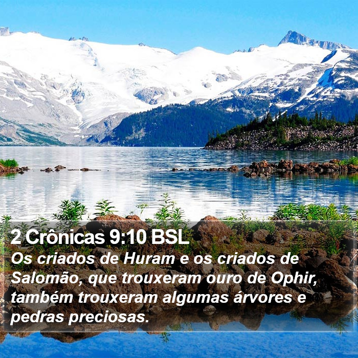 2 Crônicas 9:10 BSL Bible Study