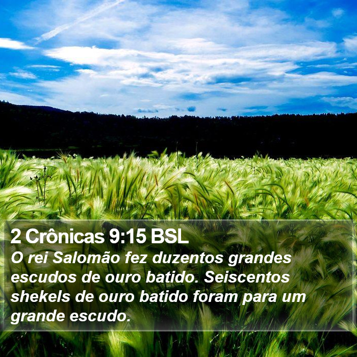2 Crônicas 9:15 BSL Bible Study