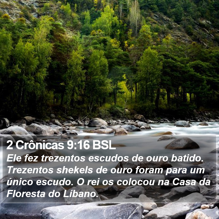 2 Crônicas 9:16 BSL Bible Study
