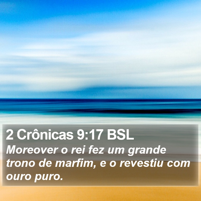 2 Crônicas 9:17 BSL Bible Study