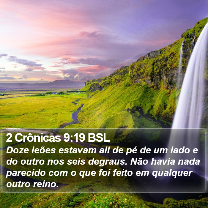 2 Crônicas 9:19 BSL Bible Study