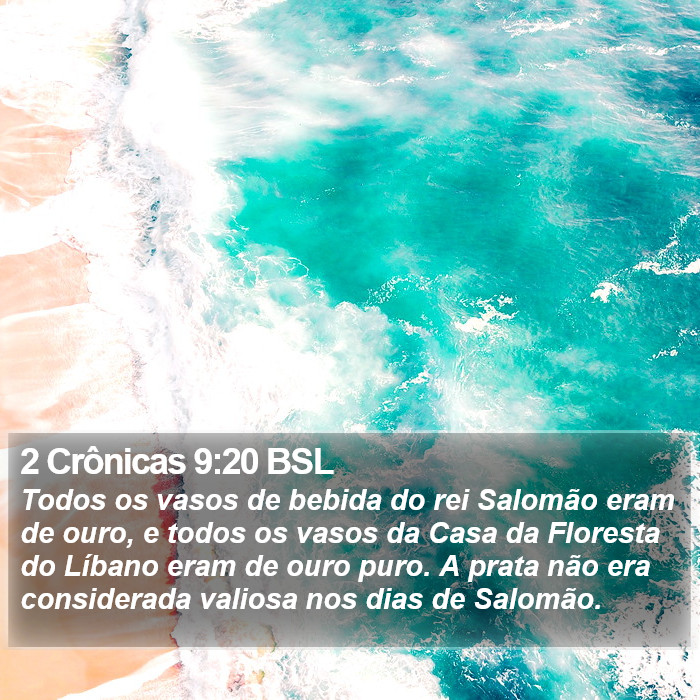 2 Crônicas 9:20 BSL Bible Study