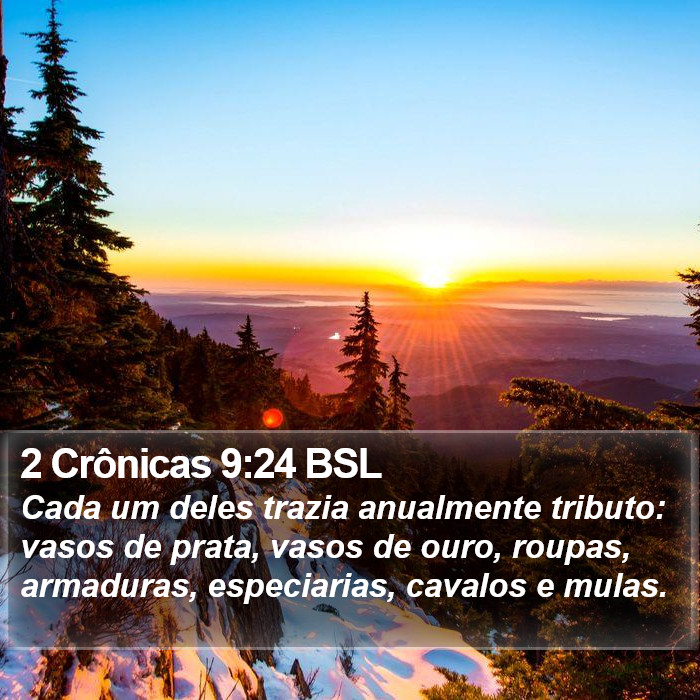 2 Crônicas 9:24 BSL Bible Study