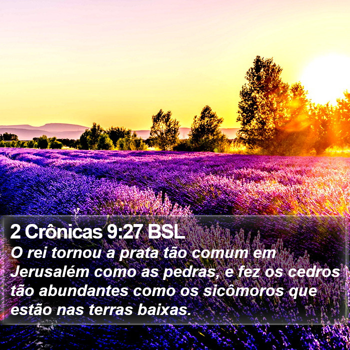 2 Crônicas 9:27 BSL Bible Study