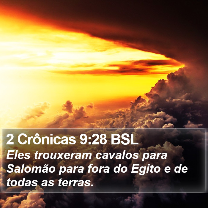 2 Crônicas 9:28 BSL Bible Study