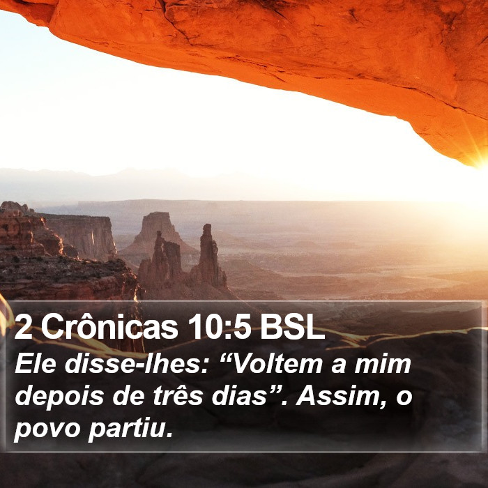2 Crônicas 10:5 BSL Bible Study