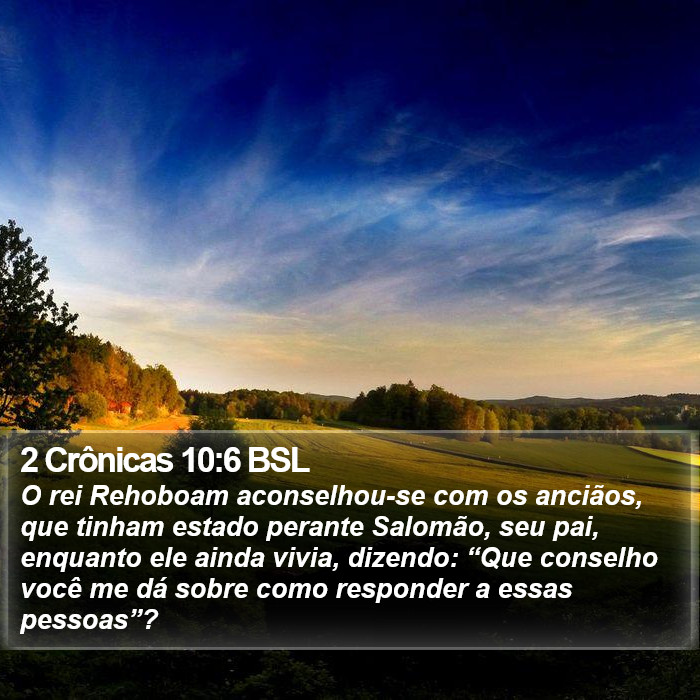 2 Crônicas 10:6 BSL Bible Study