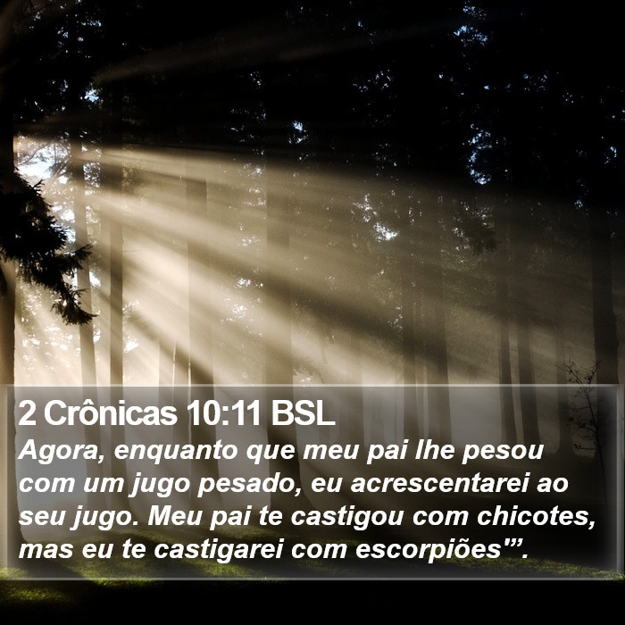 2 Crônicas 10:11 BSL Bible Study