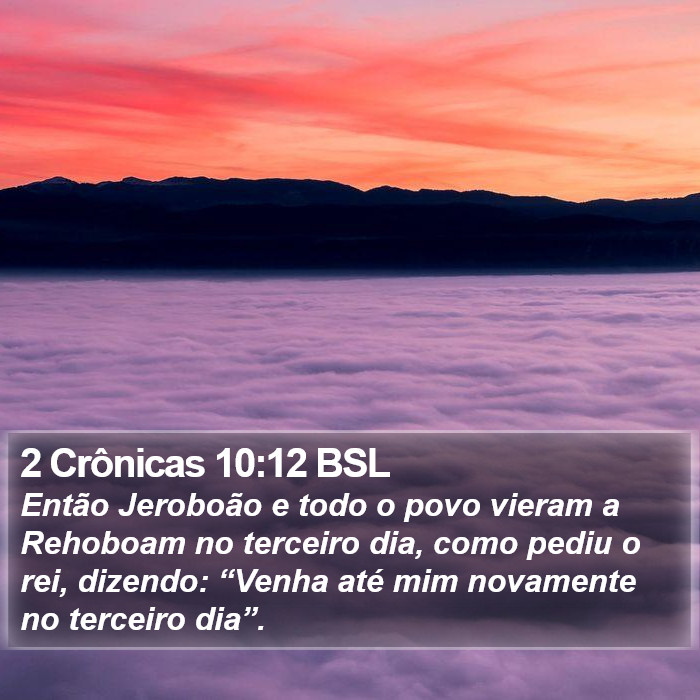 2 Crônicas 10:12 BSL Bible Study