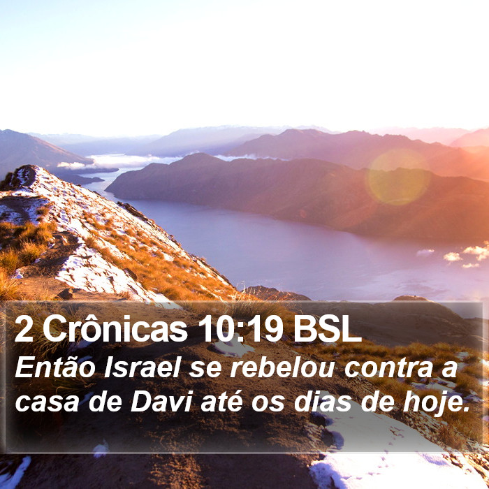 2 Crônicas 10:19 BSL Bible Study
