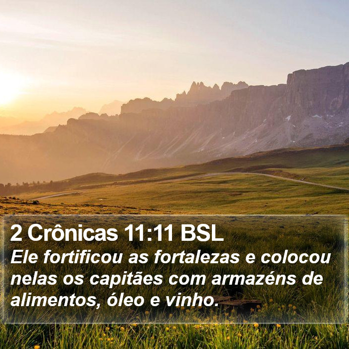 2 Crônicas 11:11 BSL Bible Study