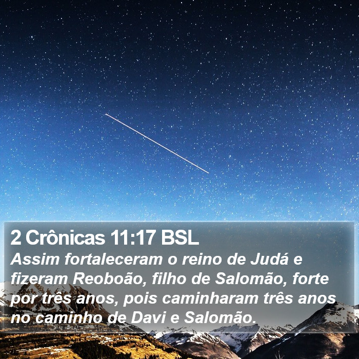 2 Crônicas 11:17 BSL Bible Study