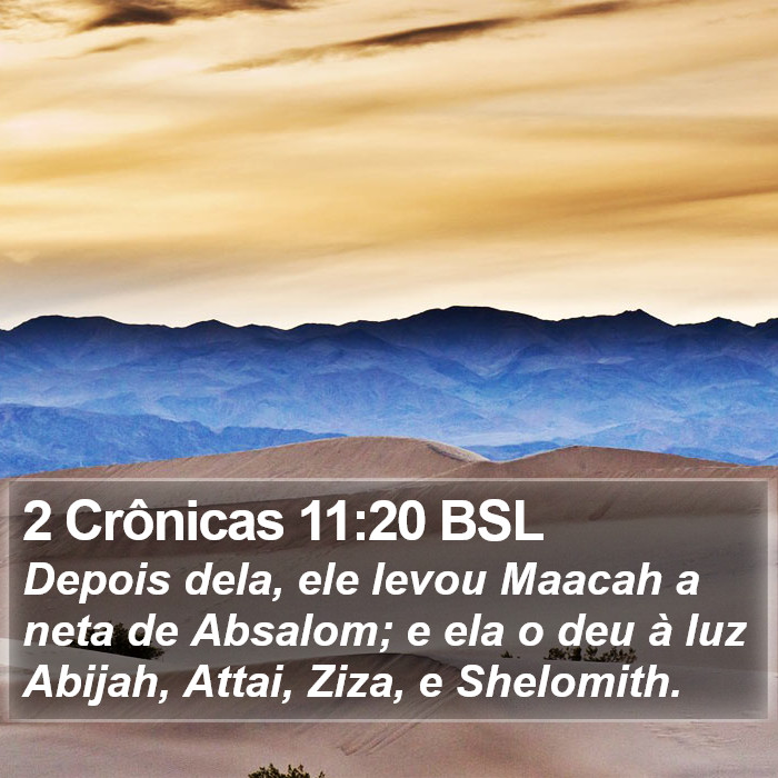 2 Crônicas 11:20 BSL Bible Study