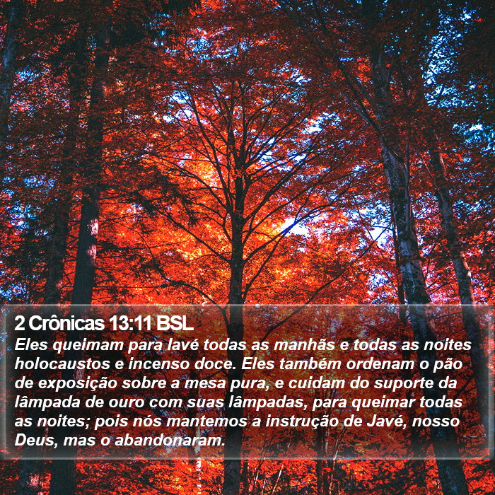 2 Crônicas 13:11 BSL Bible Study