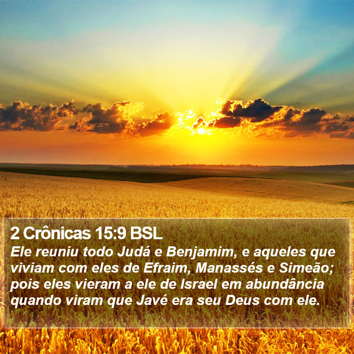 2 Crônicas 15:9 BSL Bible Study