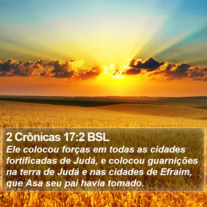 2 Crônicas 17:2 BSL Bible Study