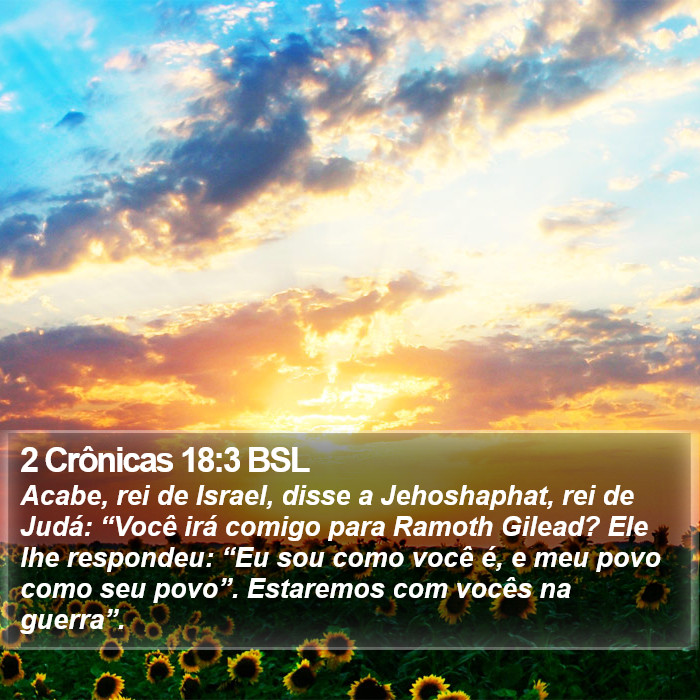 2 Crônicas 18:3 BSL Bible Study