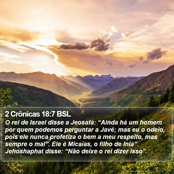2 Crônicas 18:7 BSL Bible Study