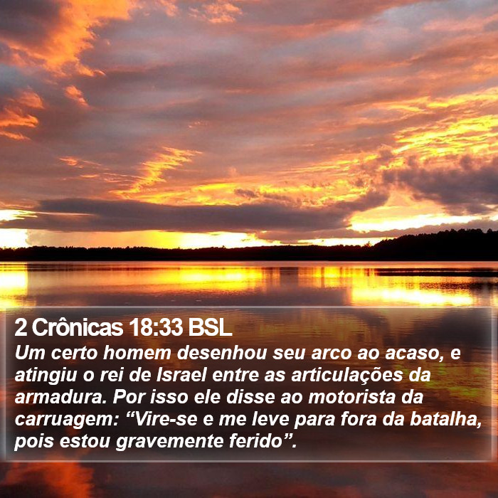 2 Crônicas 18:33 BSL Bible Study