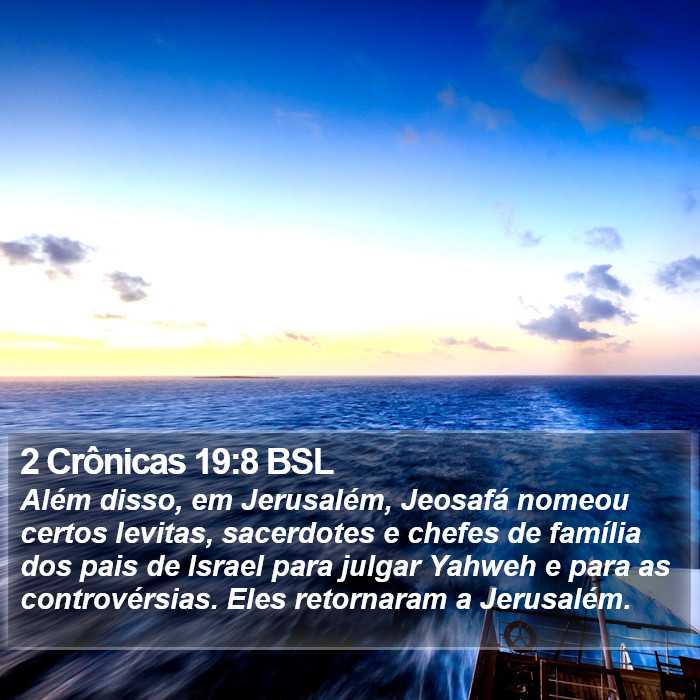 2 Crônicas 19:8 BSL Bible Study