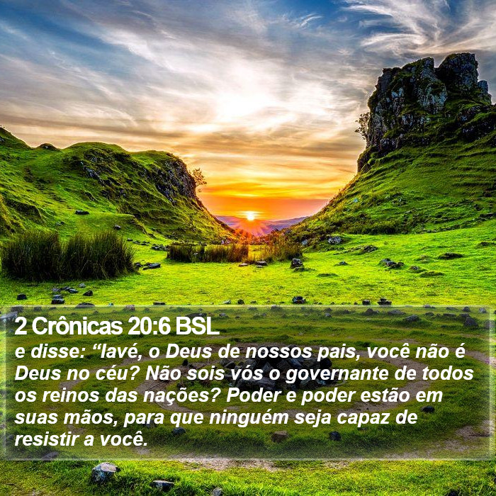 2 Crônicas 20:6 BSL Bible Study