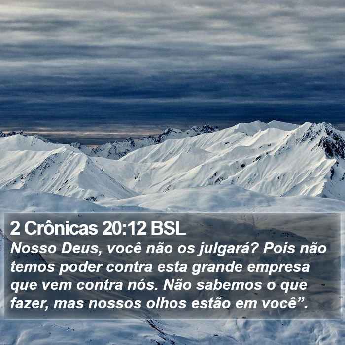 2 Crônicas 20:12 BSL Bible Study